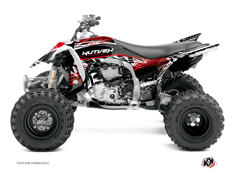 Kit Déco Quad Eraser Yamaha 450 YFZ R Rouge Blanc KUTVEK (2014-2023)