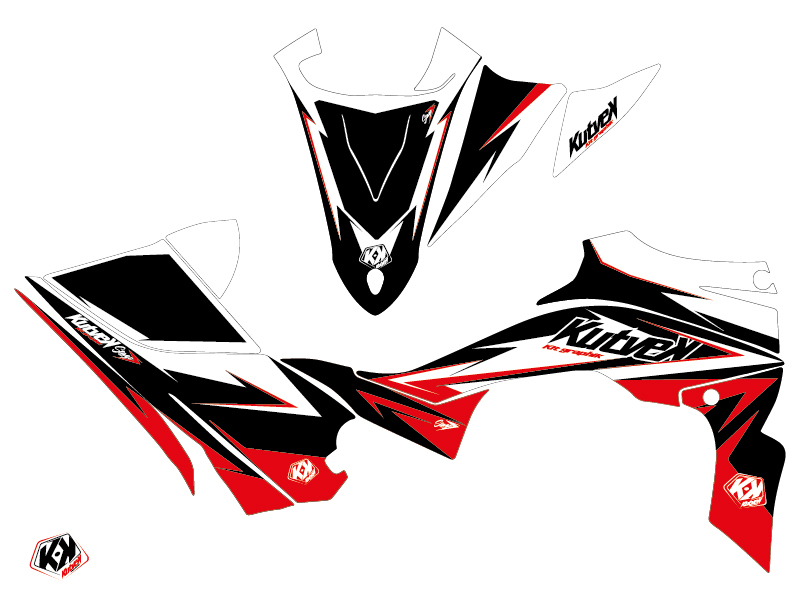 Kit Déco Quad Stage Yamaha 450 YFZ R Noir Rouge (2014-2023) KUTVEK - vue 2