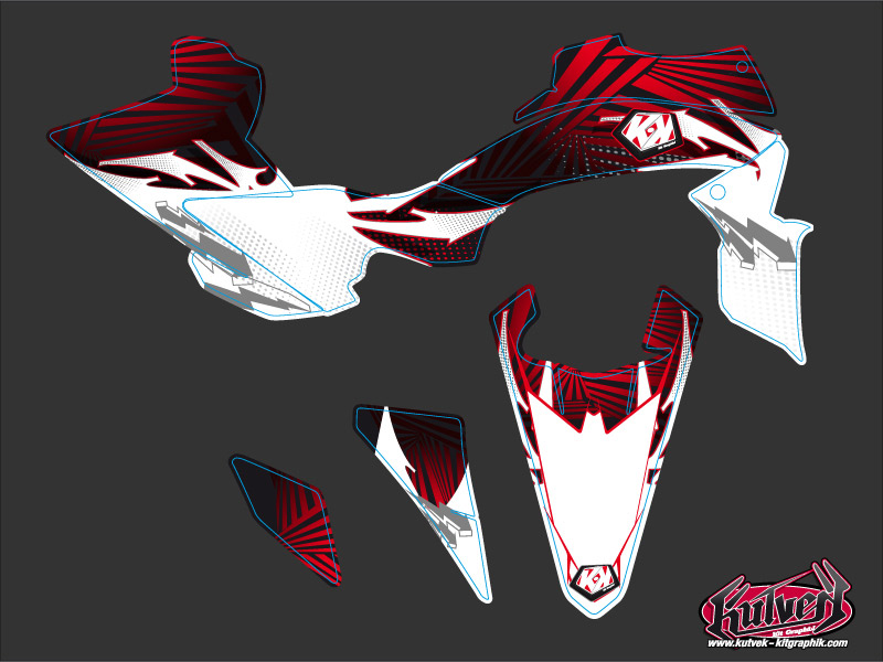 Kit Déco Quad Graff Yamaha 450 YFZ R Rouge (2014-2023) KUTVEK - vue 2