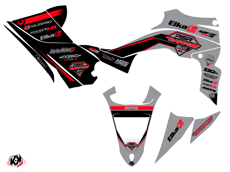 Kit déco quad Rapport K20 Yamaha 450 YFZ R gris noir (2014-2023) - vue 2