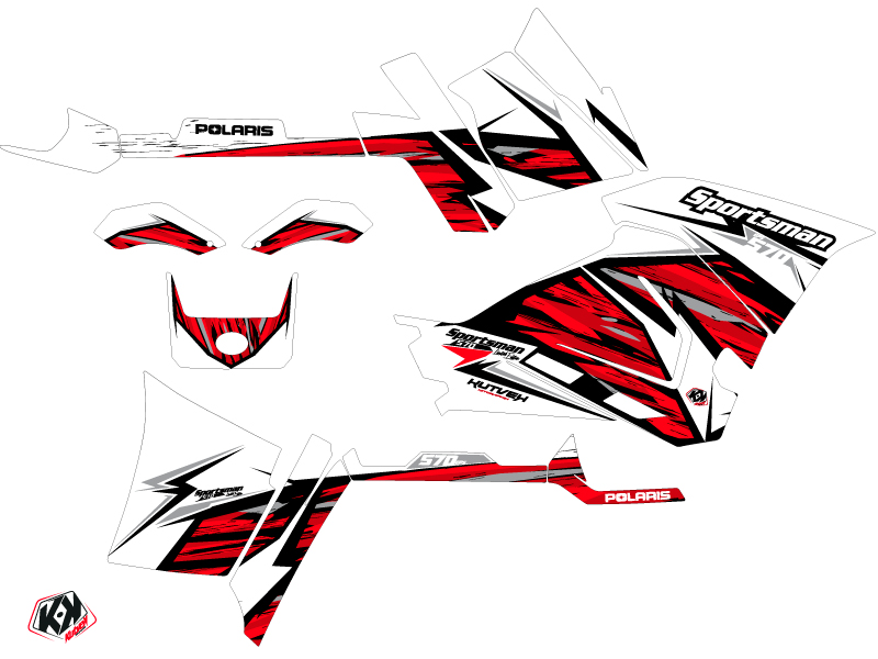 Kit Déco Quad Jungle Polaris 570 Sportsman Forest Rouge (2018-2020) - vue 2