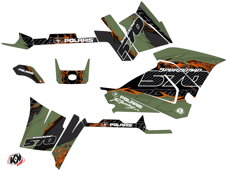 Kit Déco Quad Polaris 570 Sportsman Forest Vert (2021-2023) KUTVEK - vue 2