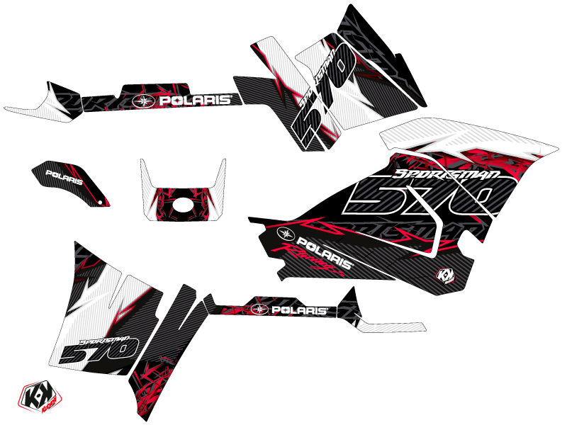 Kit Décoration Quad Polaris 570 Sportsman Forest Rouge 2021-2023 - vue 2