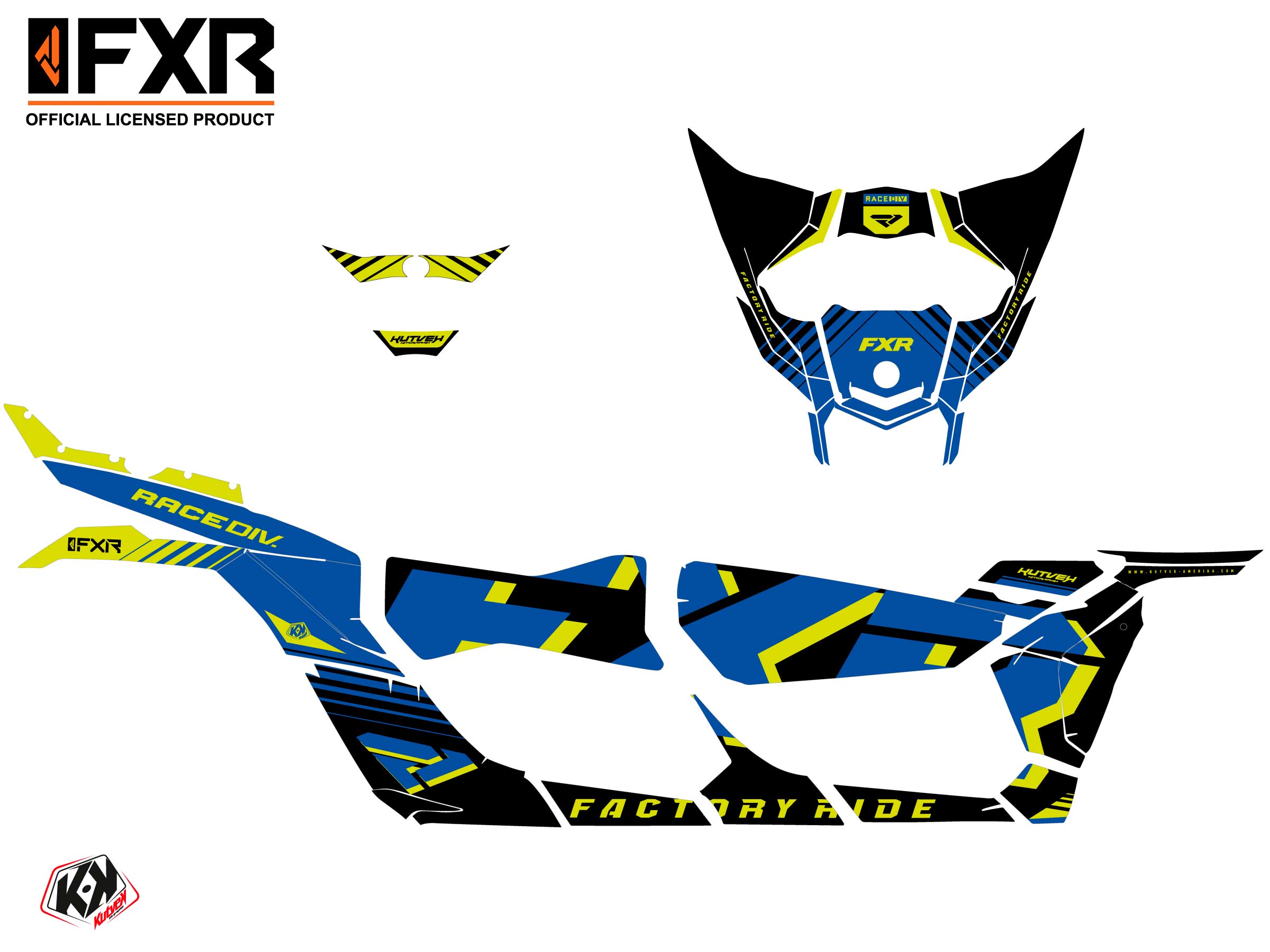 Kit Déco SSV FXR N1 Can-Am Maverick X3 MAX Bleu (2017-2023) - vue 2