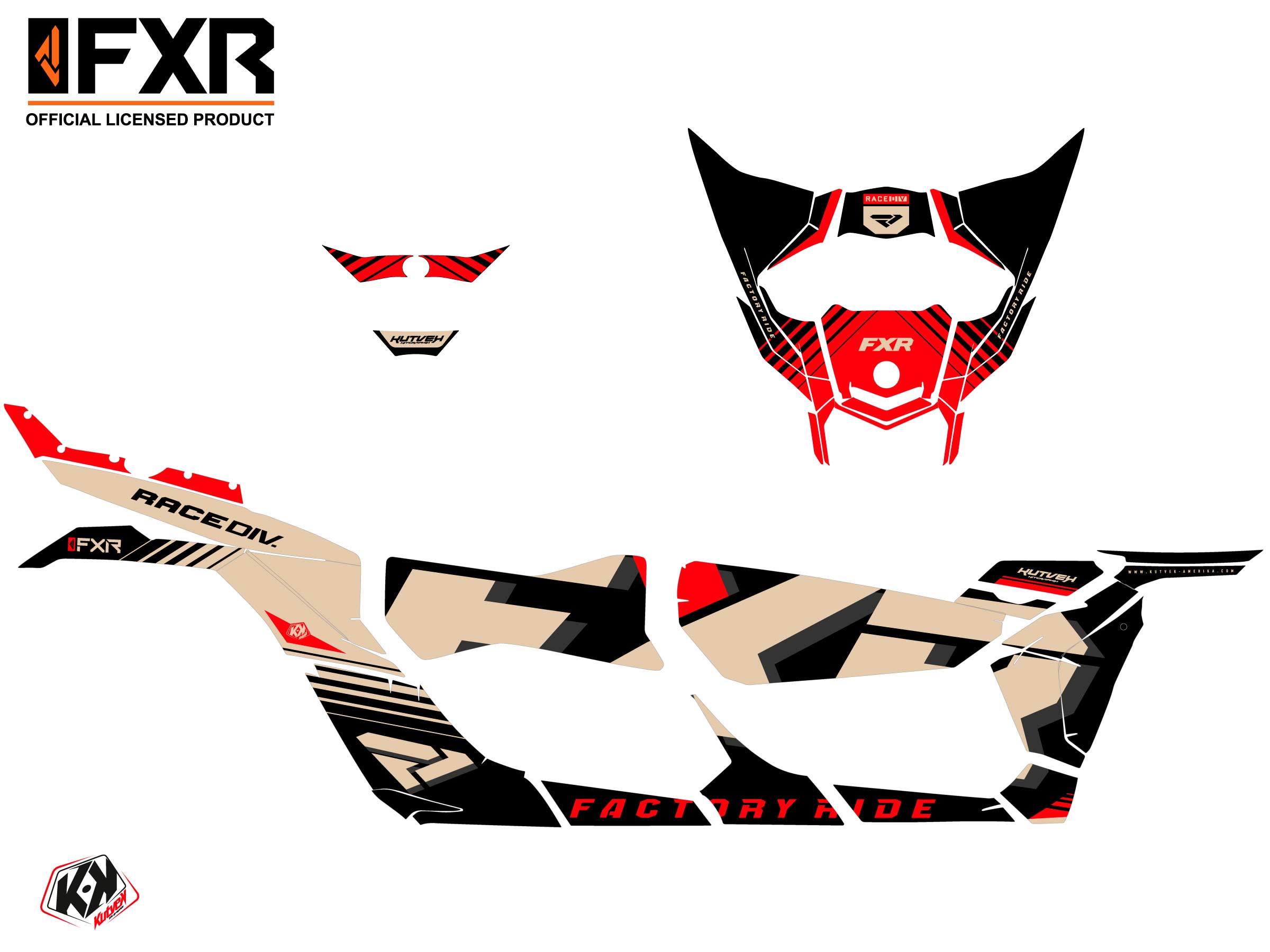 Kit décoration SSV FXR N1 Can-Am Maverick X3 MAX Sable (2017-2023) KUTVEK - vue 2
