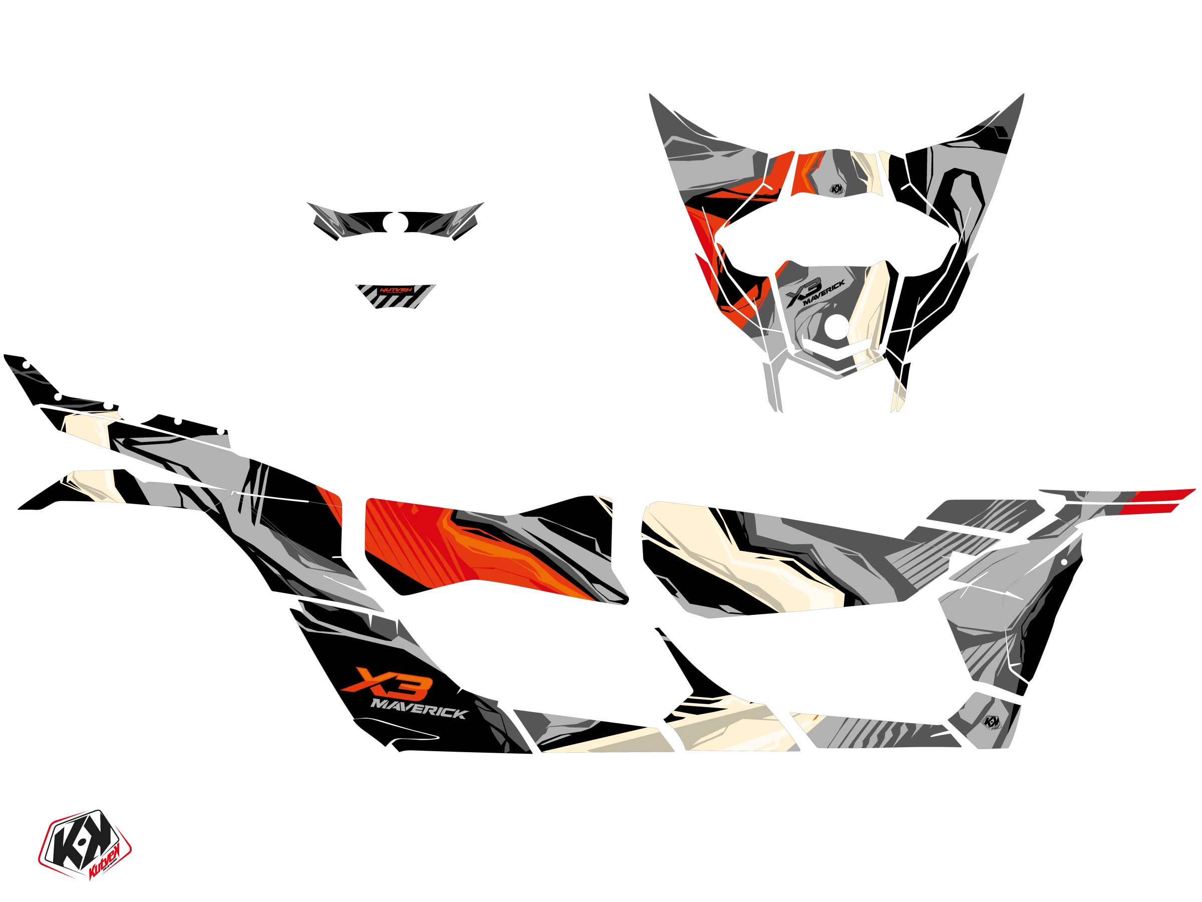 Kit Déco SSV Kliff KUTVEK Can Am Maverick X3 MAX Sable (2017-2023) - vue 2