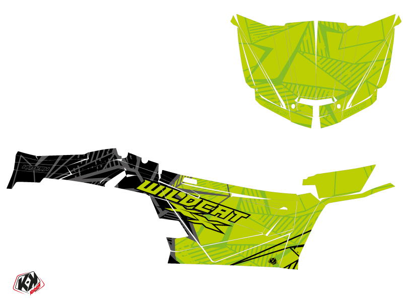 Kit Déco KUTVEK Requiem Arctic Cat Textron Wildcat XX Noir Vert (2017-2023) - vue 2