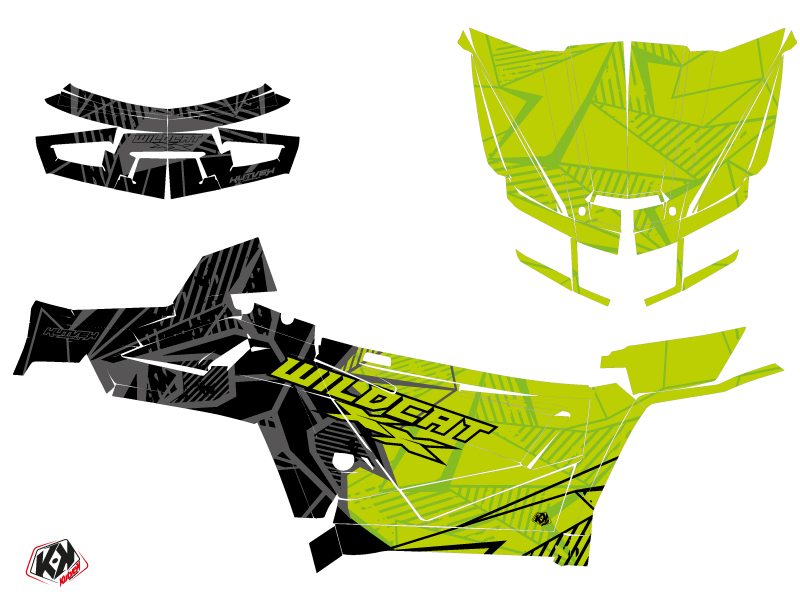 Kit Déco SSV Requiem Arctic Cat Textron Wildcat XX Noir Vert FULL 2017-2023 - vue 2