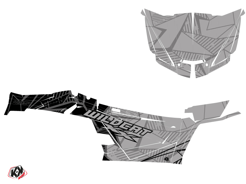 Kit Déco KUTVEK Requiem Arctic Cat Textron Wildcat XX Noir Gris (2017-2023) - vue 2
