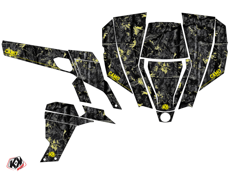 Kit Déco SSV Camo Can-Am Commander Noir Jaune (2012-2018) KUTVEK - vue 2