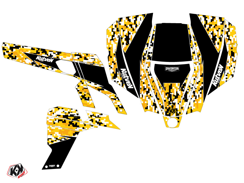 Kit Déco SSV Predator Can-Am Commander Noir Jaune 2012-2018 - vue 2