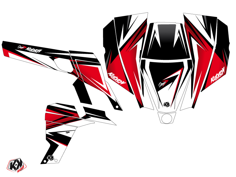 Kit Déco SSV Stage Can-Am Commander Noir Rouge (2012-2018) - vue 2