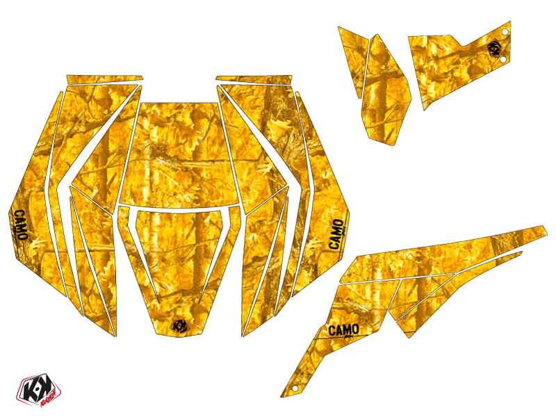 Kit Décoration SSV Camo Can-Am Maverick Jaune KUTVEK (2013-2017) - vue 2
