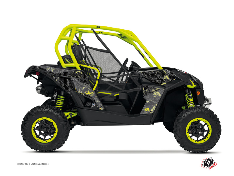 Kit Déco SSV Camo Can-Am Maverick Noir Jaune (2013-2017) Kutvek