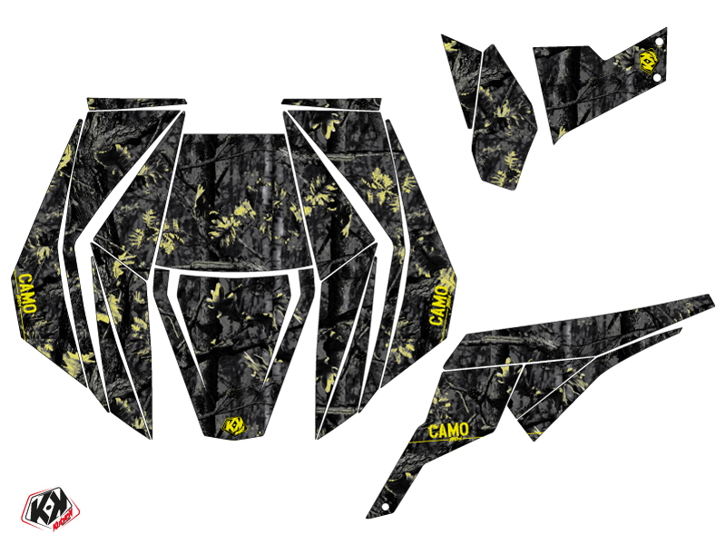 Kit Déco SSV Camo Can-Am Maverick Noir Jaune (2013-2017) Kutvek - vue 2