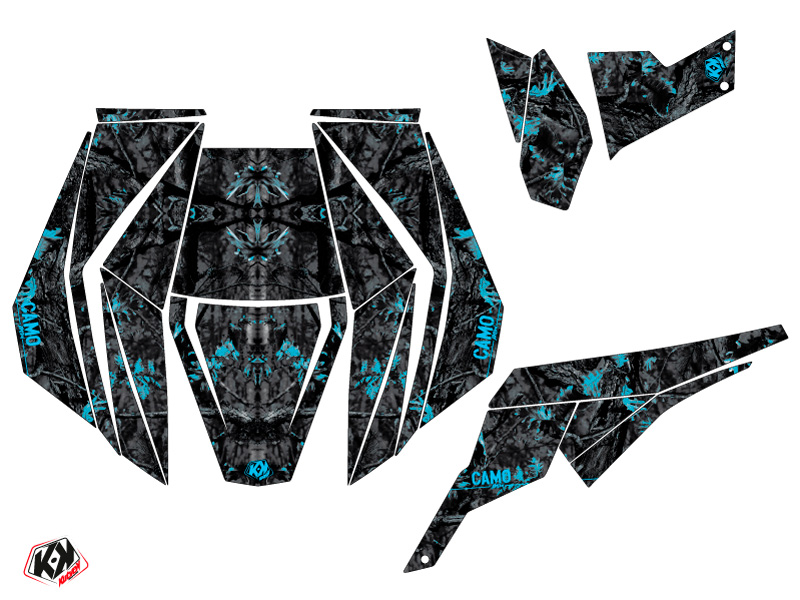 Kit Déco SSV Camo Can-Am Maverick Noir Bleu (2013-2017) - vue 2