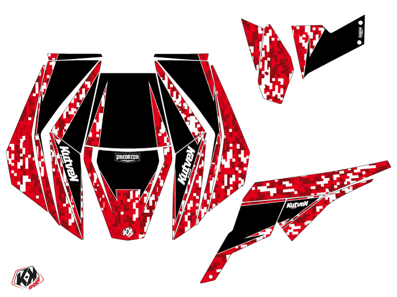 Kit Déco SSV Predator Can-Am Maverick Rouge (2013-2017) Kutvek - vue 2