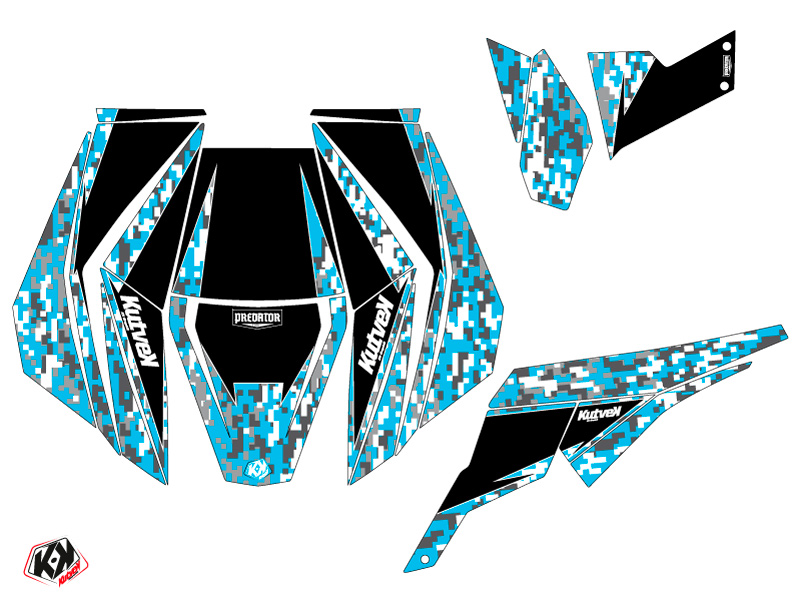 Kit Déco SSV Predator Can-Am Maverick Bleu Blanc 2013-2017 - vue 2