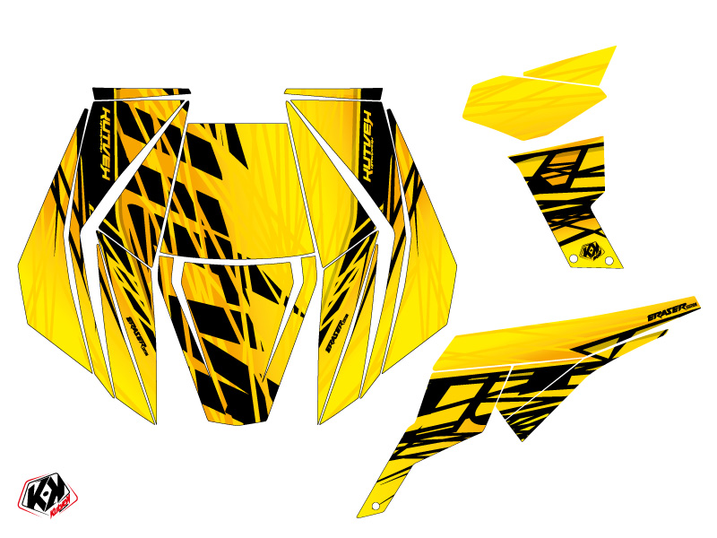 Kit Déco SSV Eraser Can-Am Maverick Jaune (2013-2017) KUTVEK - vue 2