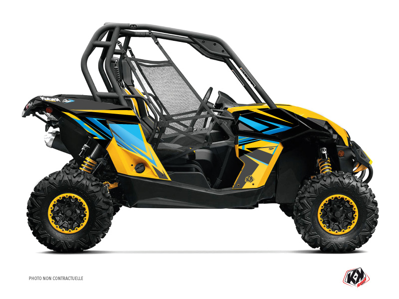 Kit déco SSV Stage Can-Am Maverick jaune bleu (2013-2017) KUTVEK