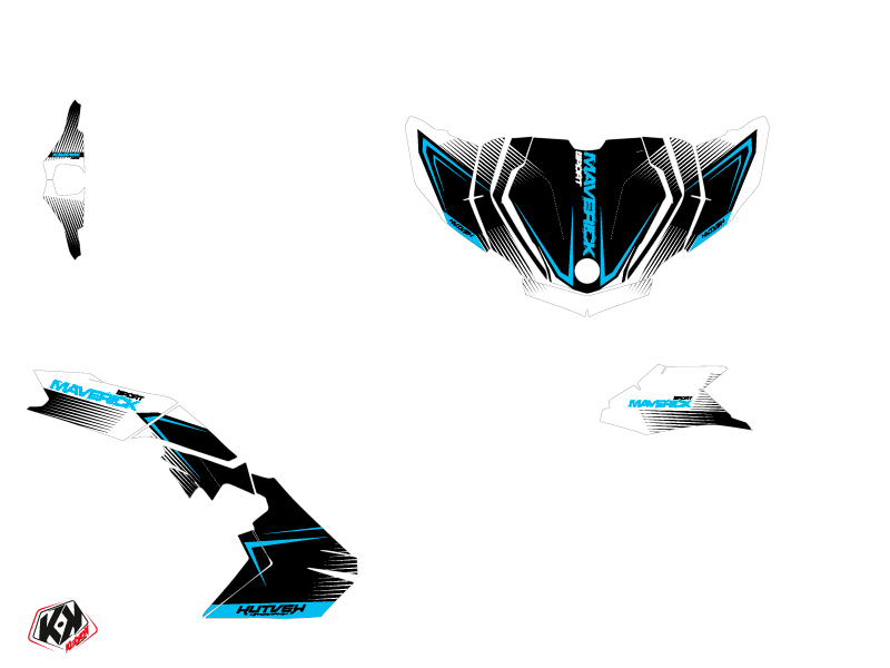 Kit Décoration SSV Kallin Can-Am Maverick Sport Blanc Bleu 2018-2023 - vue 2