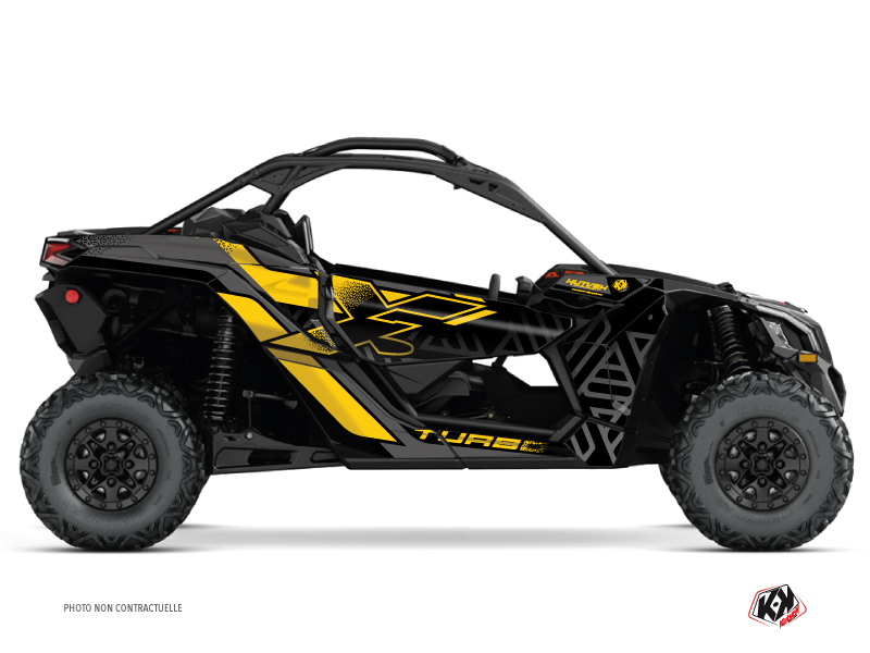 Kit Déco KUTVEK SSV Alpha Can Am Maverick X3 Noir Jaune (2017-2023)