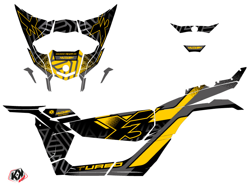 Kit Déco KUTVEK SSV Alpha Can Am Maverick X3 Noir Jaune (2017-2023) - vue 2