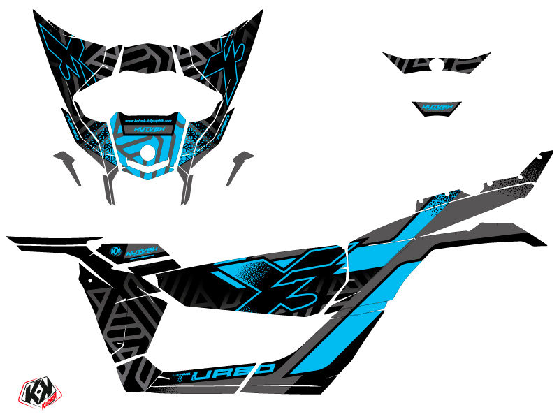 Kit déco SSV Alpha Can-Am Maverick X3 noir bleu (2017-2023) - vue 2
