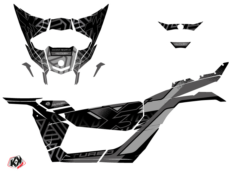 Kit de décoration SSV Alpha Can-Am Maverick X3 noir gris (2017-2023) KUTVEK - vue 2