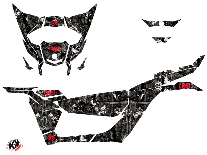 Kit Déco SSV Camo Can-Am Maverick X3 Noir Blanc (2017-2023) Kutvek - vue 2