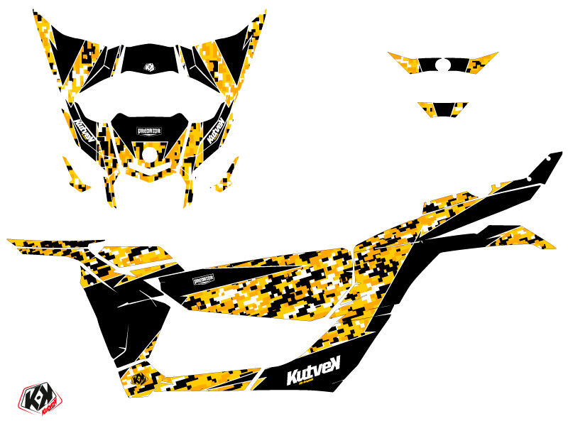 Kit Déco KUTVEK Prédator Can-Am Maverick X3 noir jaune (2017-2023) - vue 2
