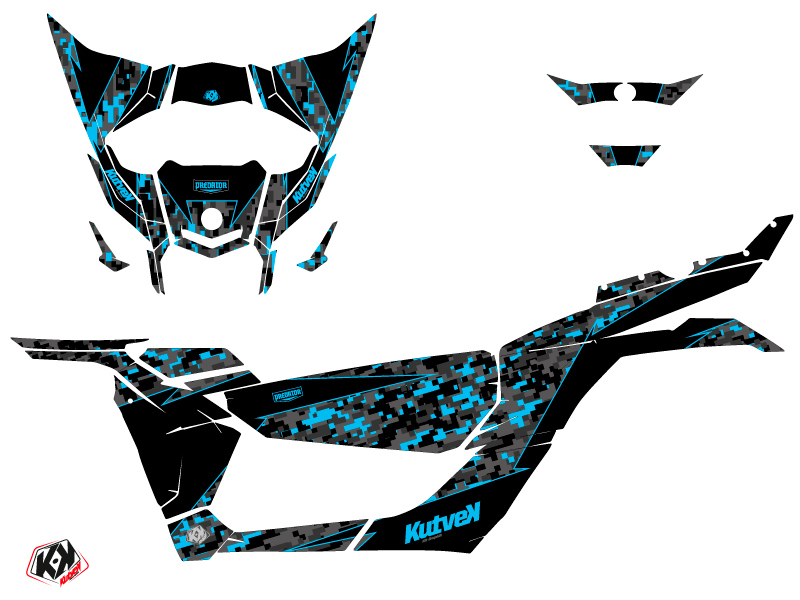 Kit de décoration SSV Predator Can-Am Maverick X3 noir bleu 2017-2023 KUTVEK - vue 2