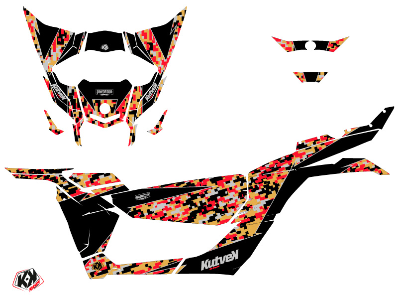 Kit Déco SSV Prédateur Can-Am Maverick X3 Or (2017-2023) KUTVEK - vue 2