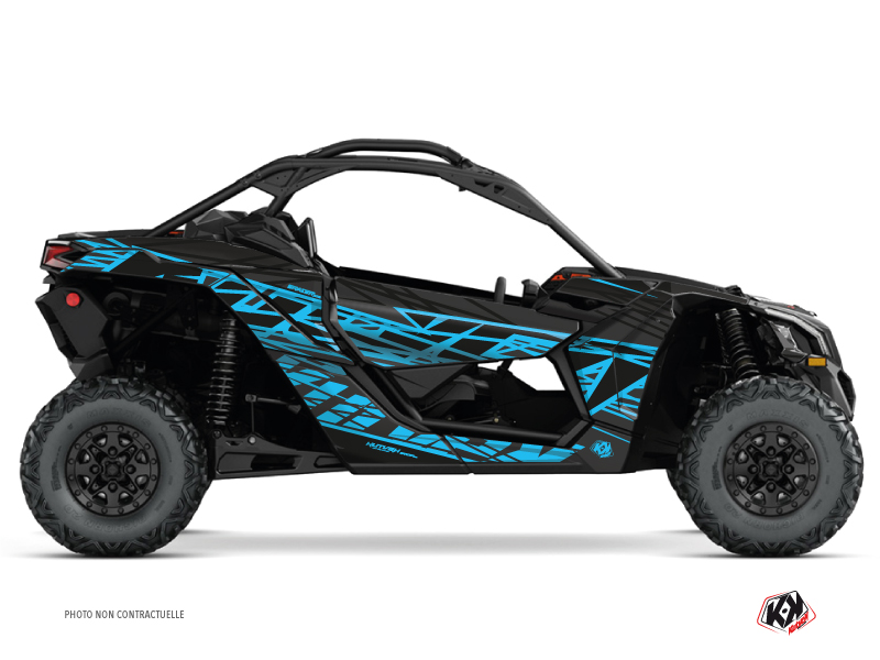 Kit Déco SSV Eraser Can Am Maverick X3 Noir Bleu 2017-2023 KUTVEK