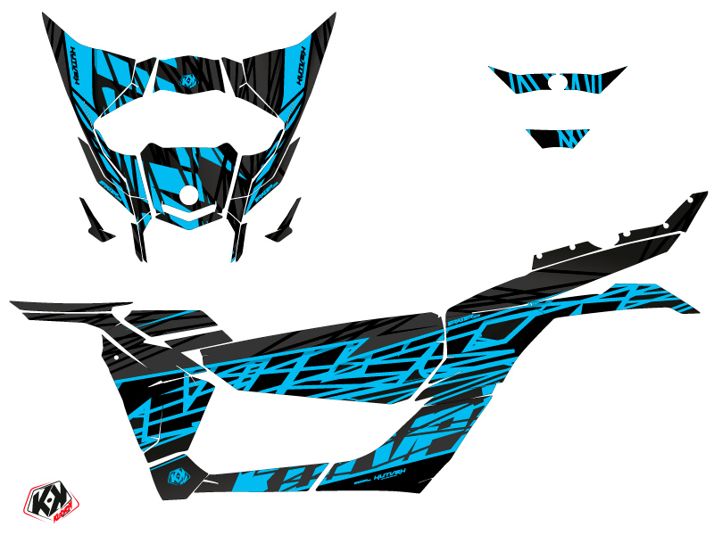 Kit Déco SSV Eraser Can Am Maverick X3 Noir Bleu 2017-2023 KUTVEK - vue 2