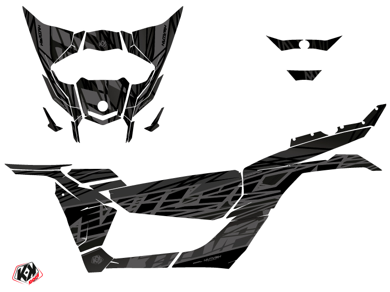Kit de décoration SSV Eraser Can-Am Maverick X3 noir gris 2017-2023 - vue 2