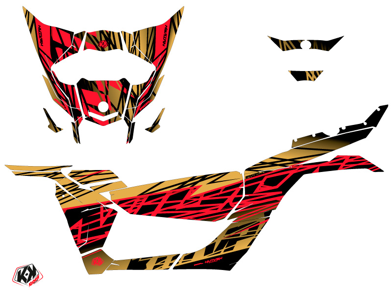 Kit Décoration SSV Eraser Can-Am Maverick X3 Gold (2017-2023) - vue 2