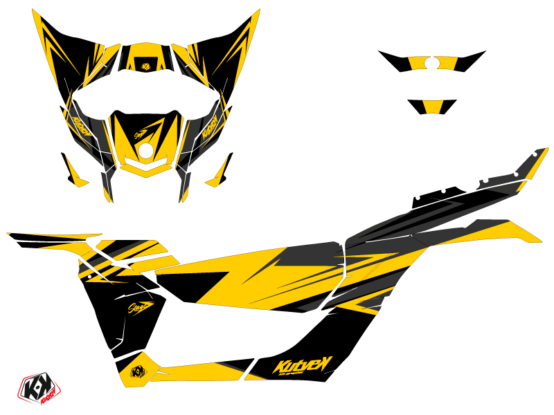 Kit Déco SSV Stage Can-Am Maverick X3 Jaune (2017-2023) - vue 2