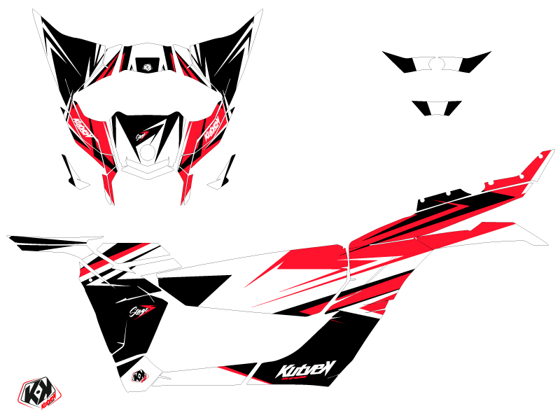 Kit Décoration SSV Stage Can-Am Maverick X3 Rouge (2017-2023) KUTVEK - vue 2