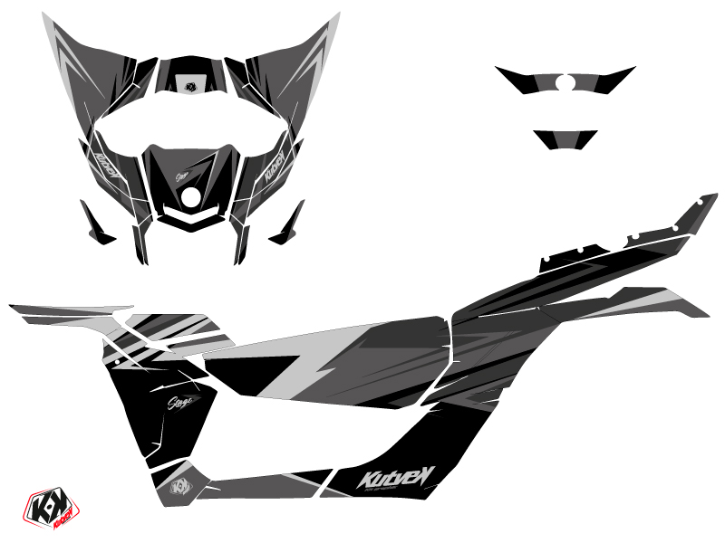 Kit Déco SSV Stage Can-Am Maverick X3 Noir Gris (2017-2023) KUTVEK - vue 2