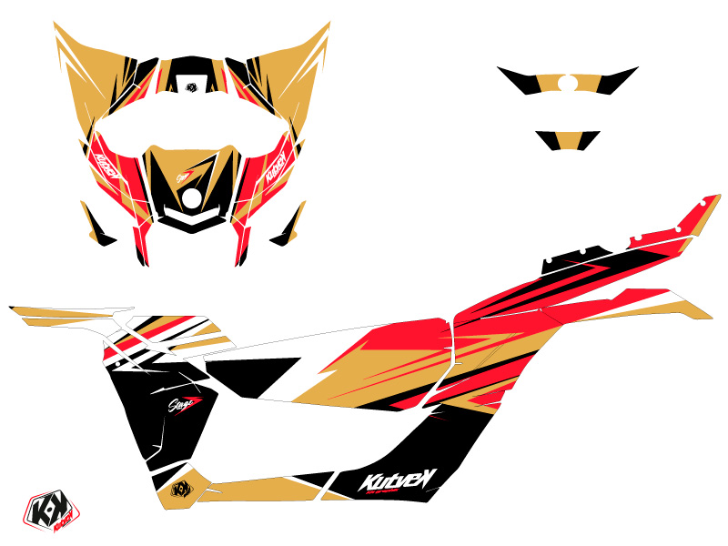 Kit Déco KUTVEK SSV Stage Can-Am Maverick X3 Gold (2017-2023) - vue 2