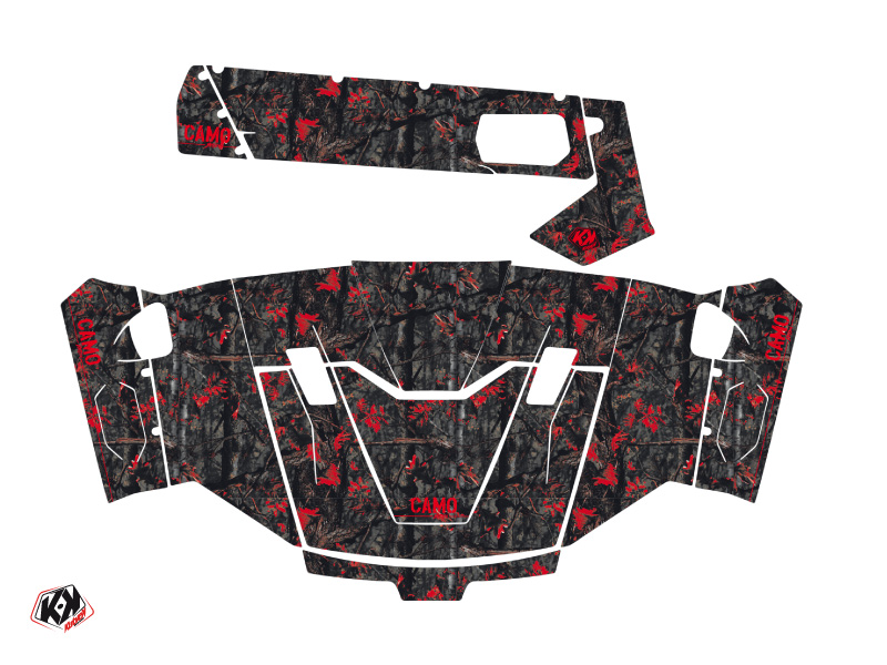 Kit Déco SSV Camo CF Moto U Force 800 Noir Rouge (2013-2023) Kutvek - vue 2