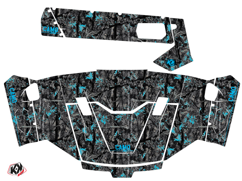 Kit Déco SSV Camo CF Moto U Force 800 Noir Bleu (2013-2023) KUTVEK - vue 2