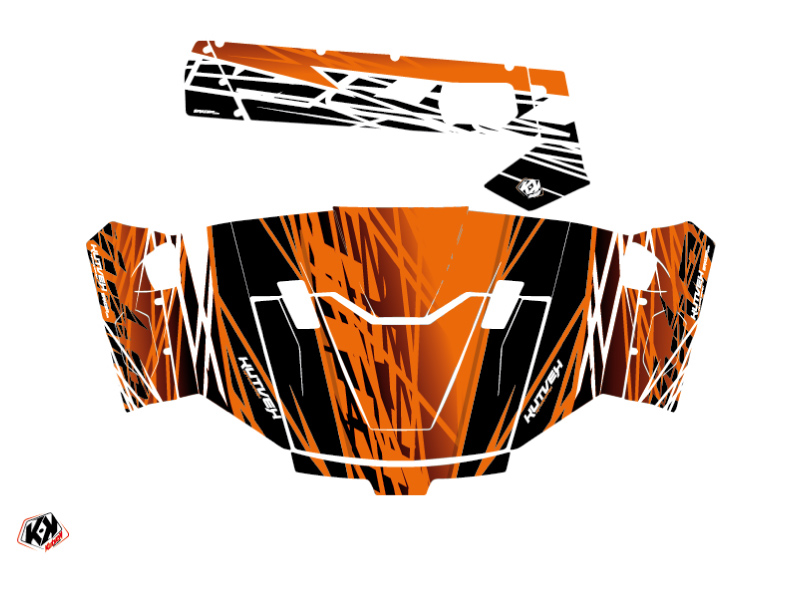 Kit décor SSV Eraser CF Moto U Force 800 Orange Noir (2013-2023) - vue 2