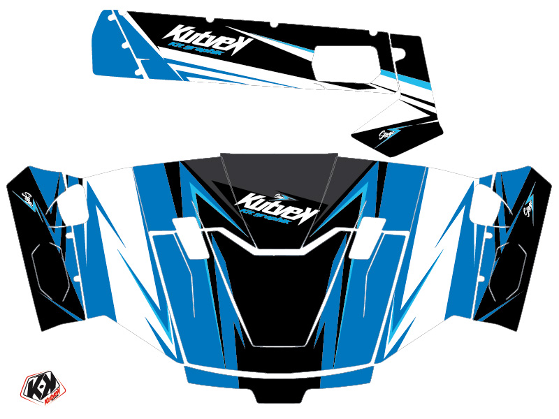 Kit Déco KUTVEK SSV Stage CF Moto U Force 800 Bleu (2013-2023) - vue 2