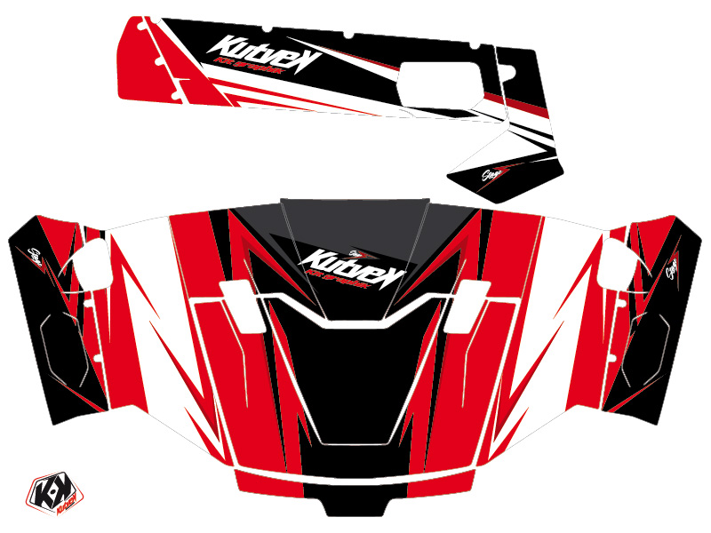 Kit Déco SSV Stage CF Moto U Force 800 Noir Rouge (2013-2023) KUTVEK - vue 2