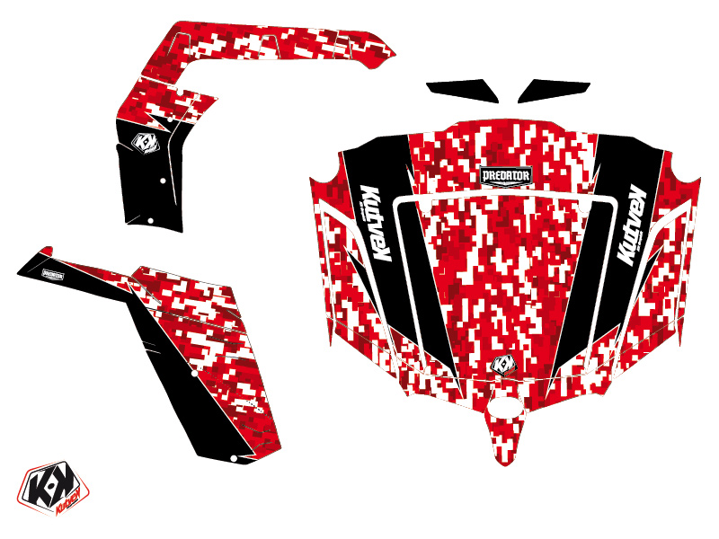 Kit déco SSV Predator CF Moto Z Force 800 Rouge KUTVEK (2013-2023) - vue 2