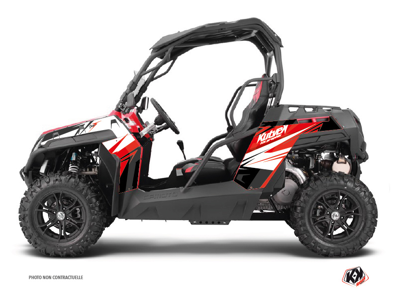 Kit Déco KUTVEK SSV Stage CF Moto Z Force 800 Noir Rouge (2013-2023)