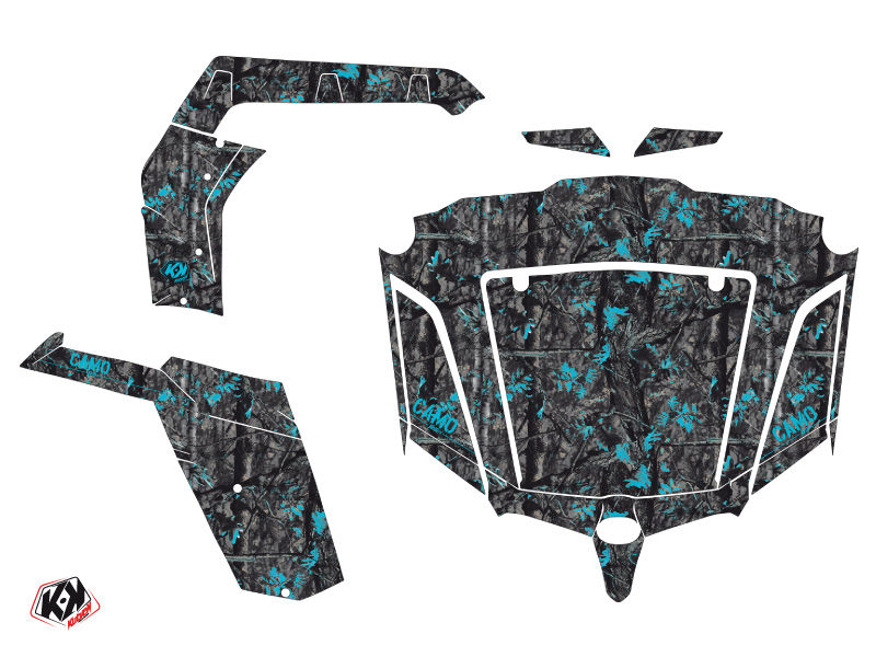 Kit Déco SSV Camo CF Moto Z Force 1000 Noir Bleu (2017-2023) Kutvek - vue 2