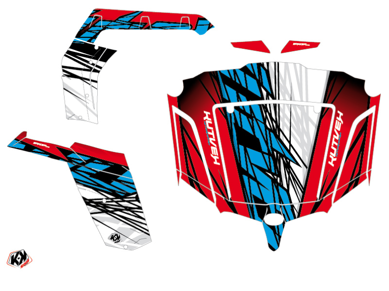 Kit Déco SSV Eraser CF Moto Z Force 1000 Bleu Blanc Rouge (2017-2023) KUTVEK - vue 2